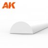 AK Interactive AK6554 HALF CANE 4.00 X 350MM – STYRENE HALF CANE – (3 UNITS)